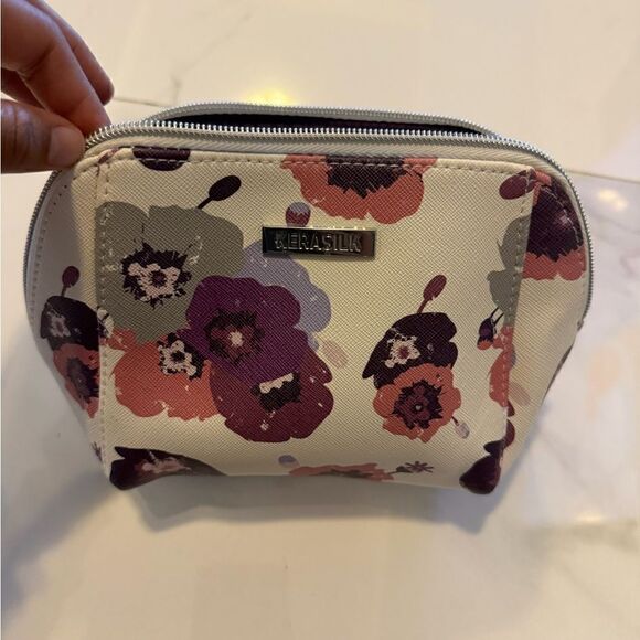 Kerasilk floral cosmetic bag #8 - Picture 1 of 4